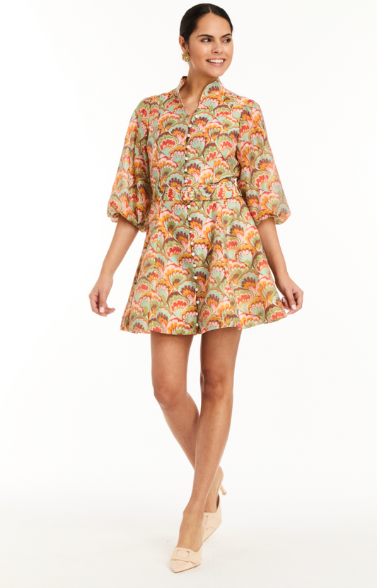 Valencia Mini Dress - Marbled Multi