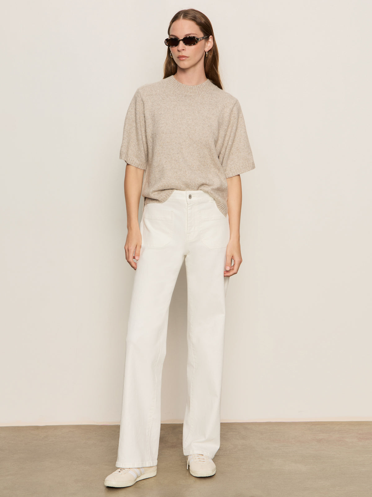 Perfect Sweater Tee - Heather Pearl