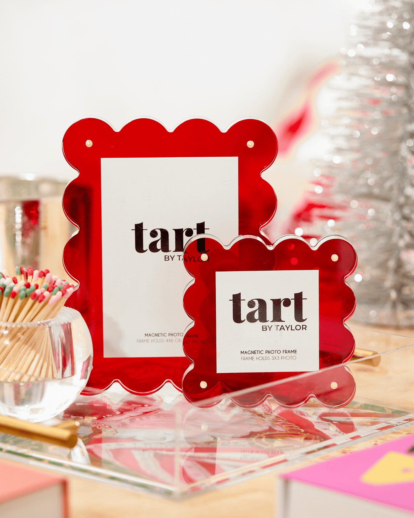 RED ACRYLIC PICTURE FRAME