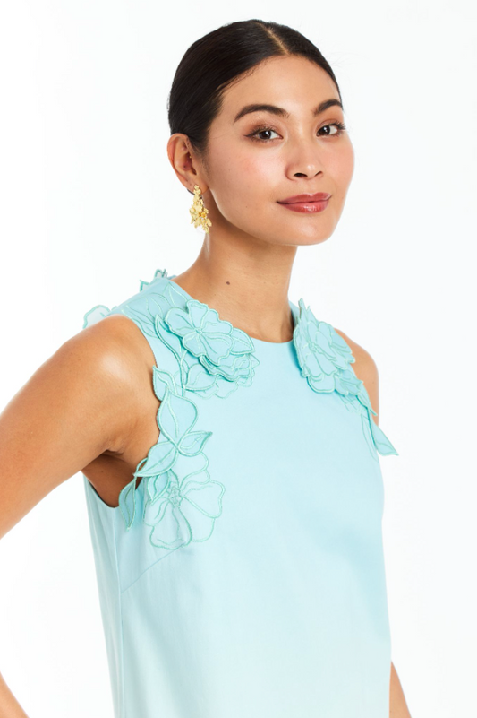 Juniper Shift Mini Dress - Aegean Calypso