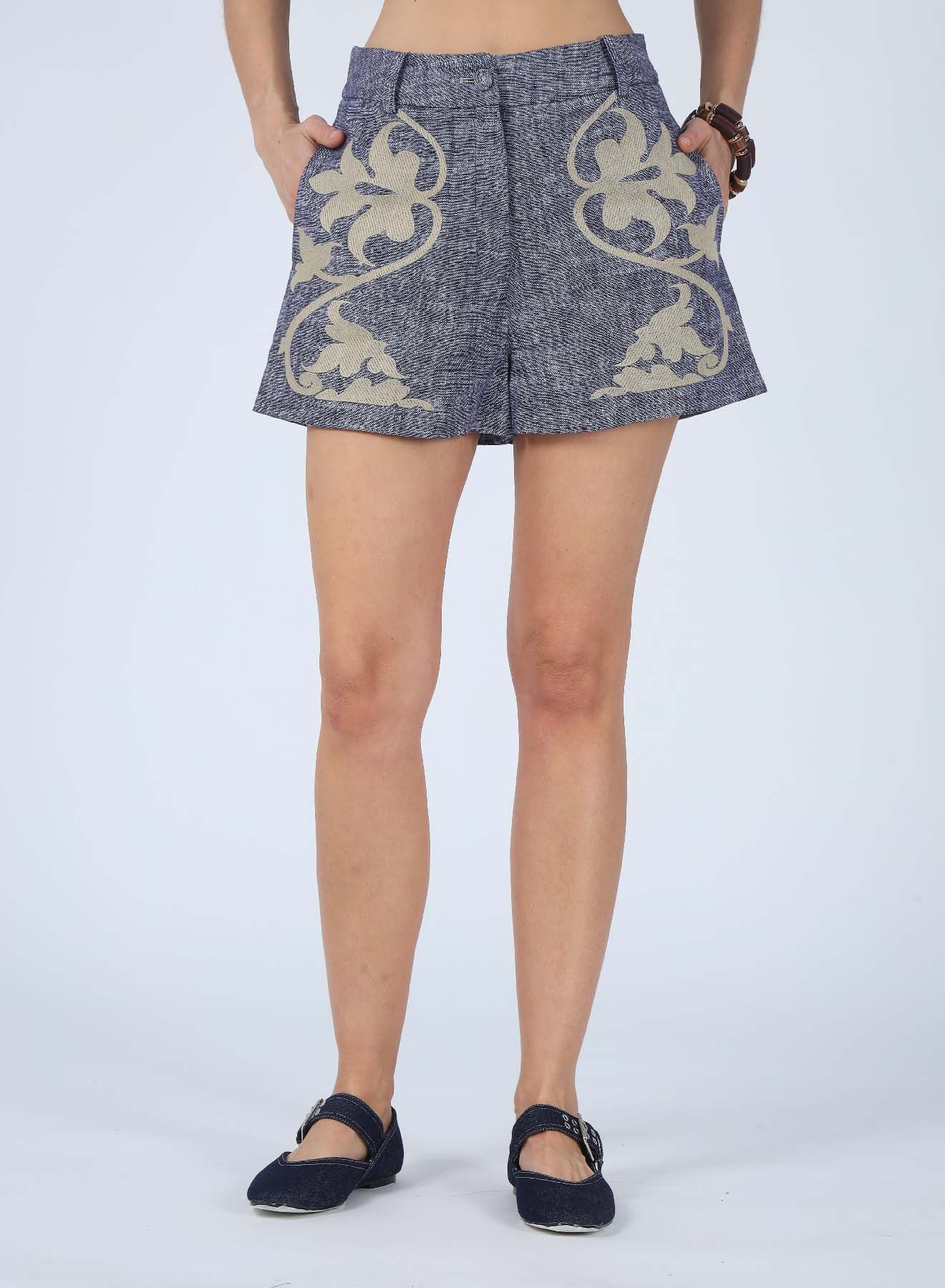 Sabrina Embroidered Shorts - Relief