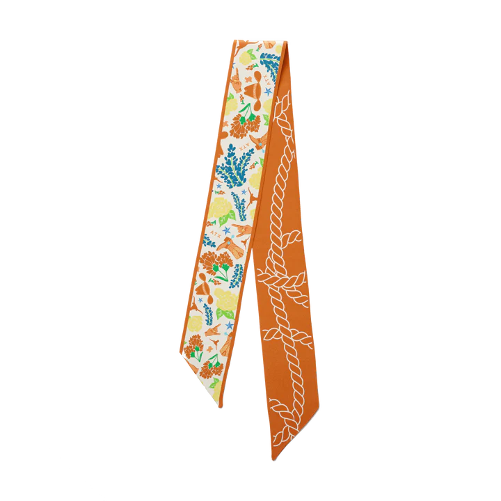 Saturday Silks - Texas Longhorns Skinny Scarf