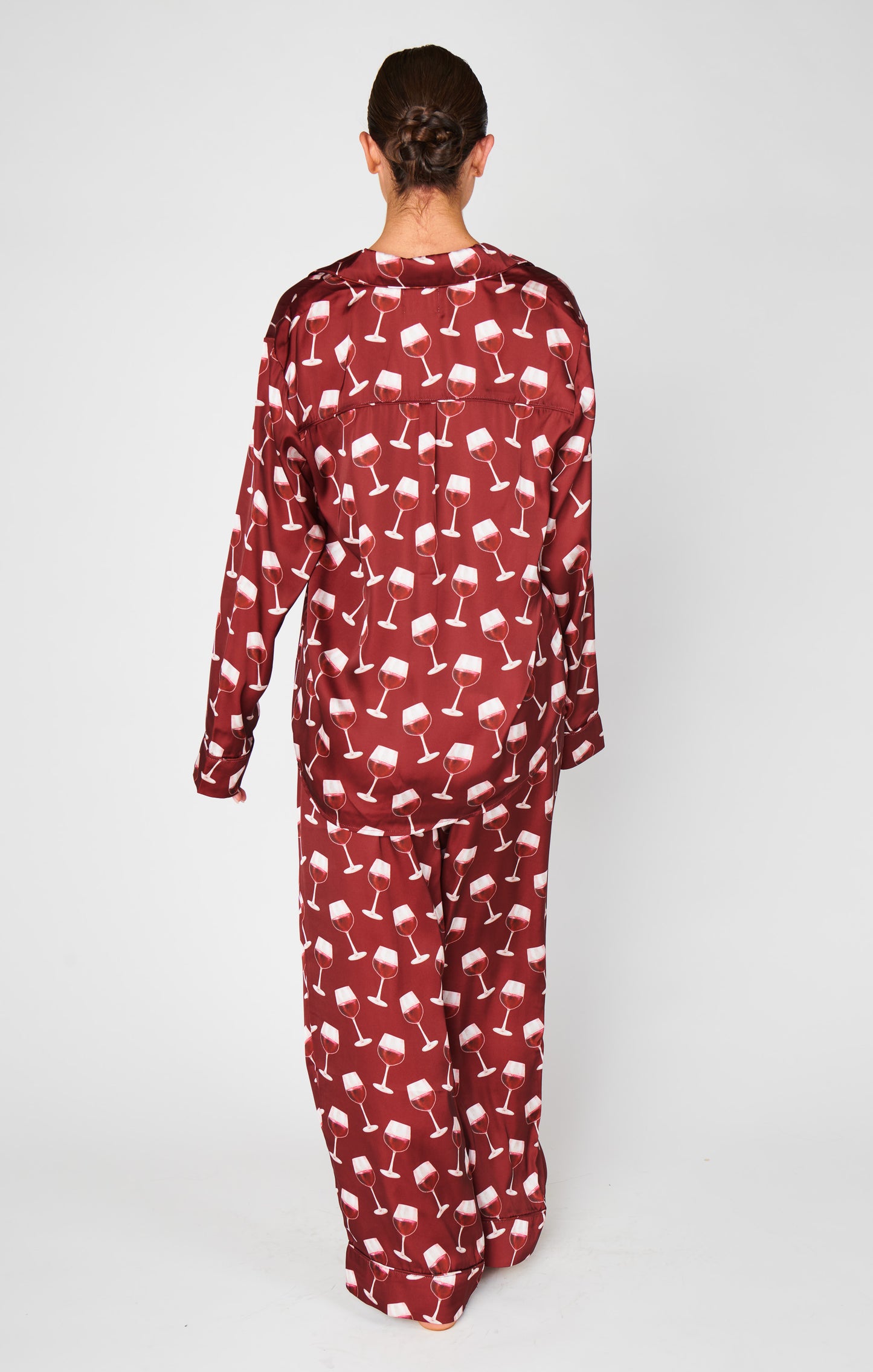 Classic PJ Set - Red Wine Silky