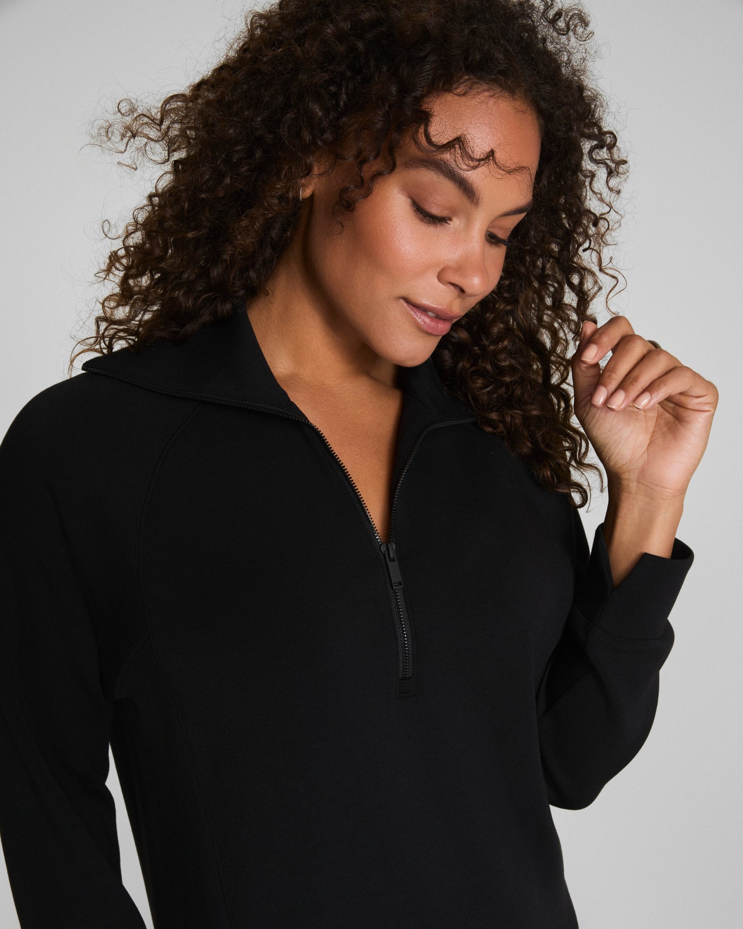 AirEssentials® Half Zip Dress - Very Black