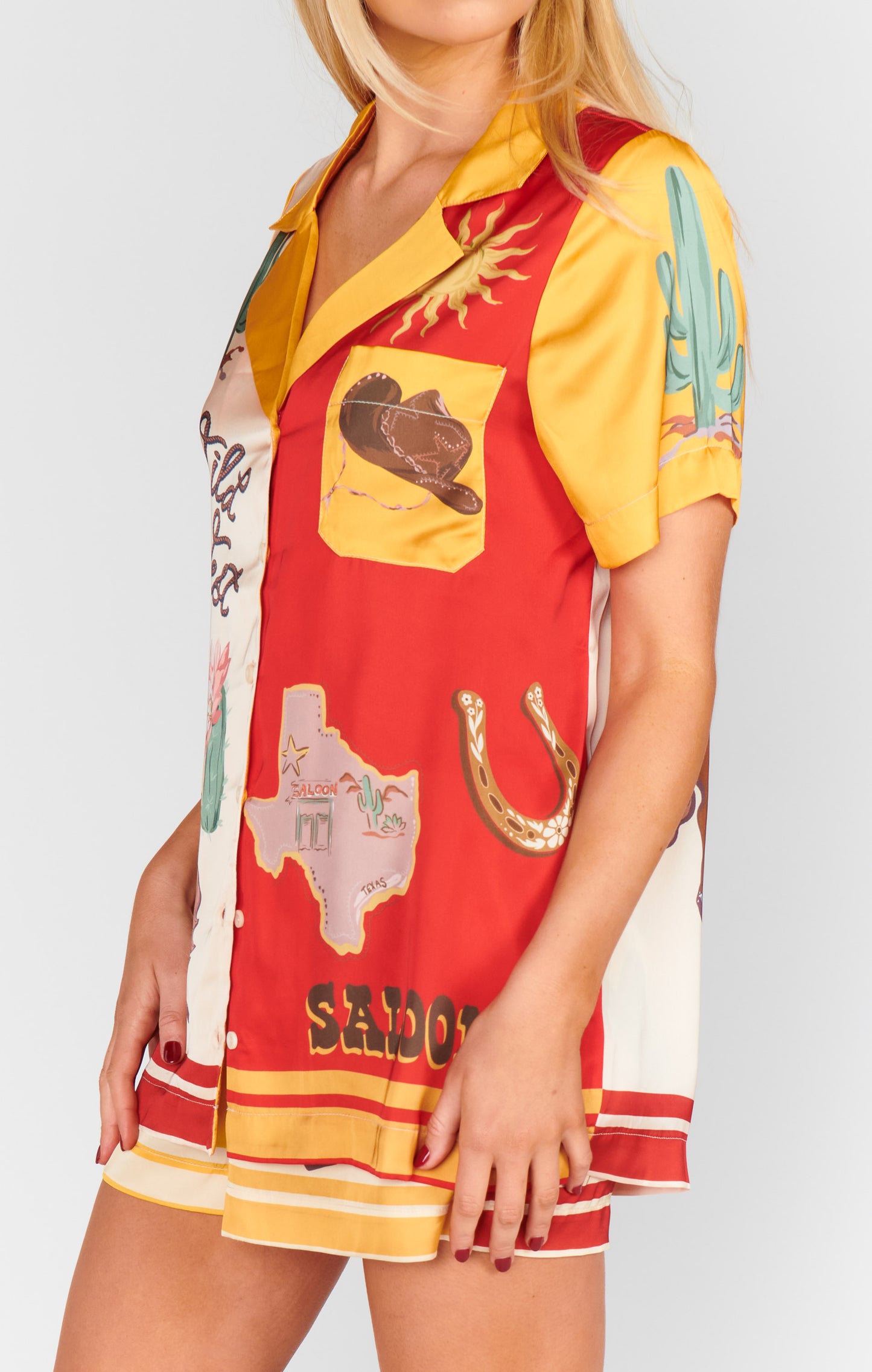 Home and Away PJ Set - Lone Star Silky