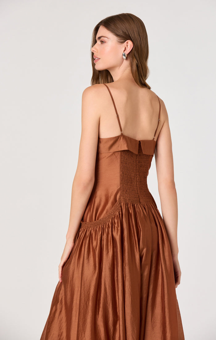 Ovina Dress - Spice Brown