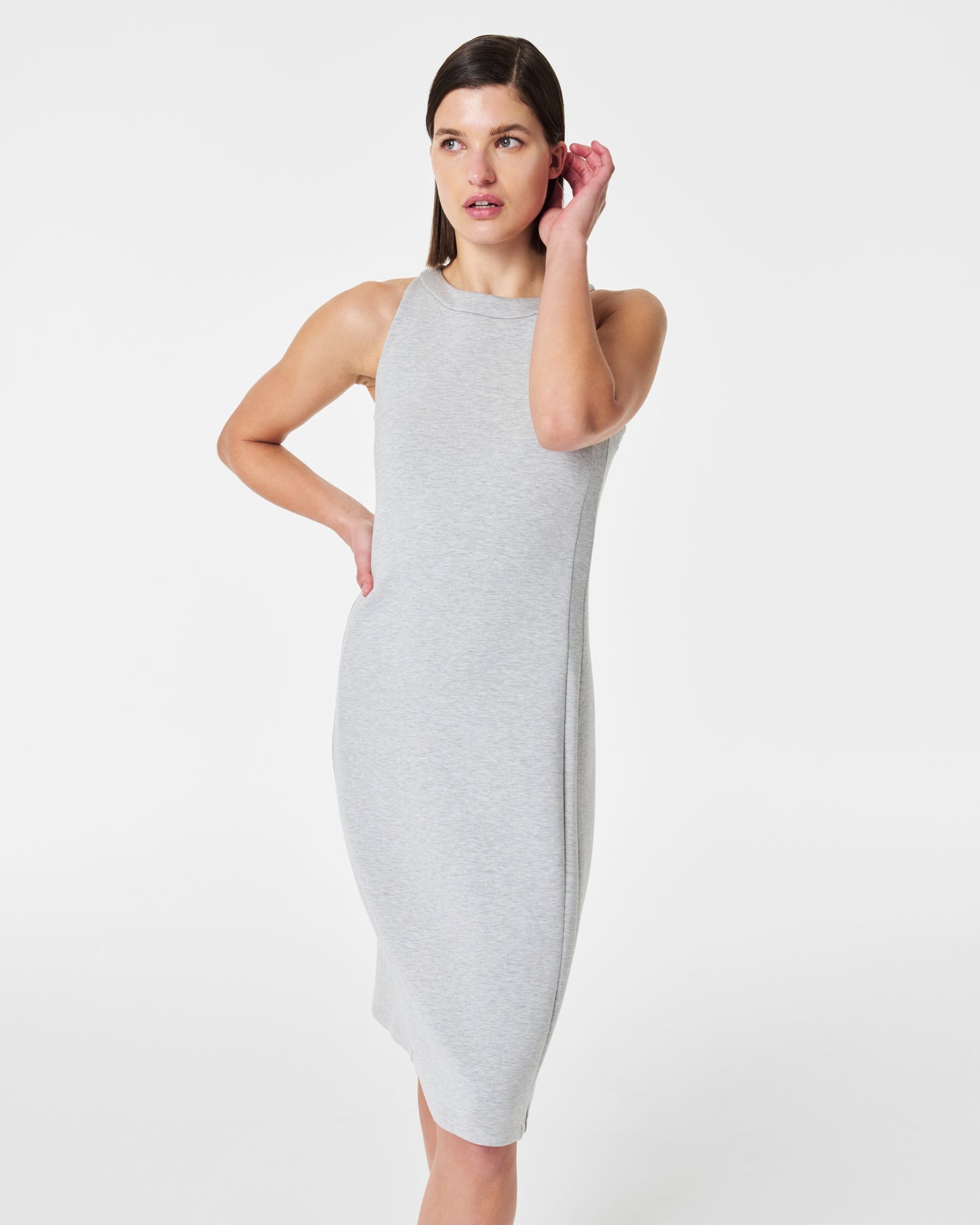 Spanx - AirEssentials Tank Midi Dress - Light Grey Heather