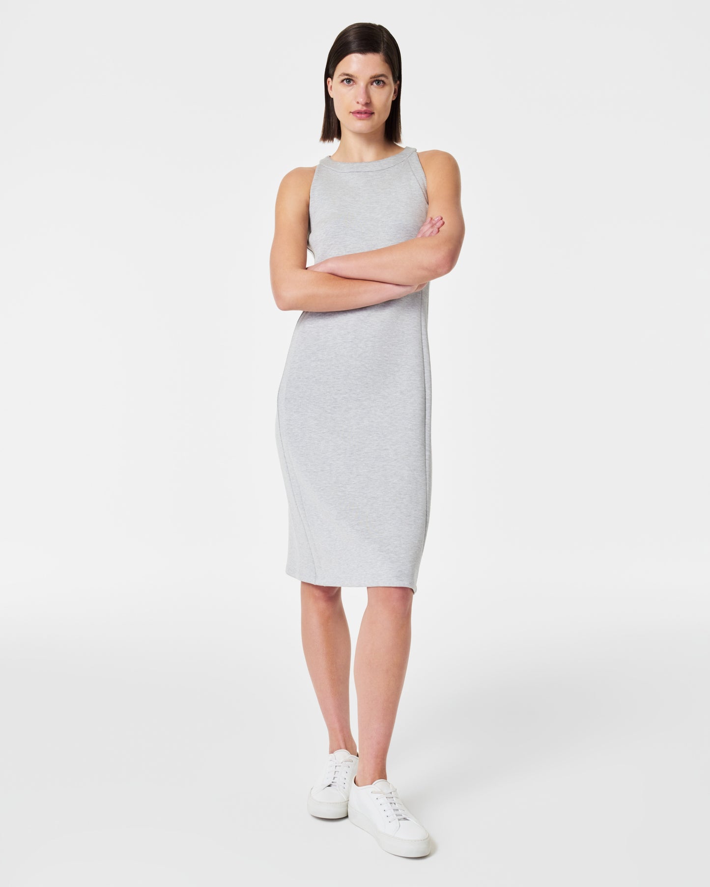 Spanx - AirEssentials Tank Midi Dress - Light Grey Heather