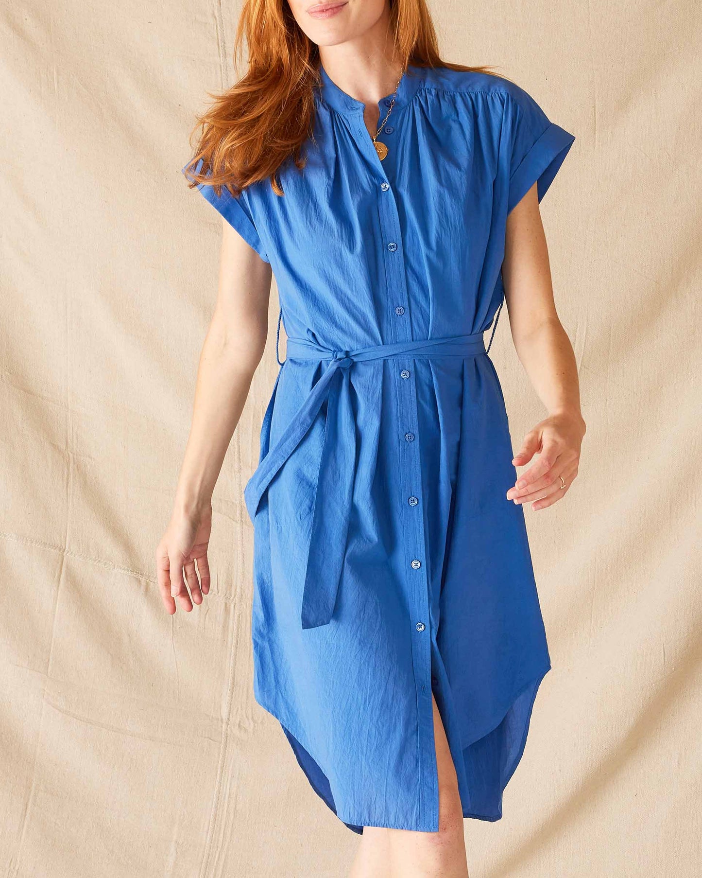 Aphrodite Shirt Dress - Nebulas Blue