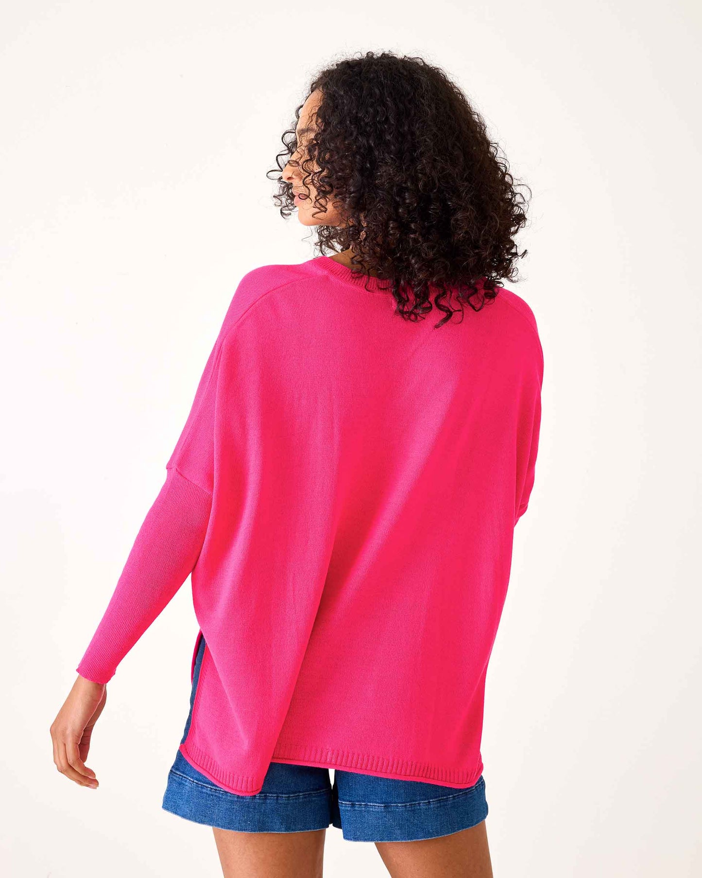 Catalina V-Neck Sweater - Lipstick