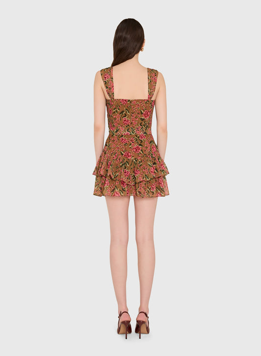 Kendra Skort Romper - Evening Rose Print