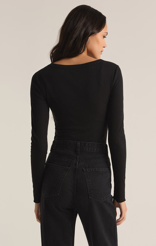 Variegated Layer Top - Black