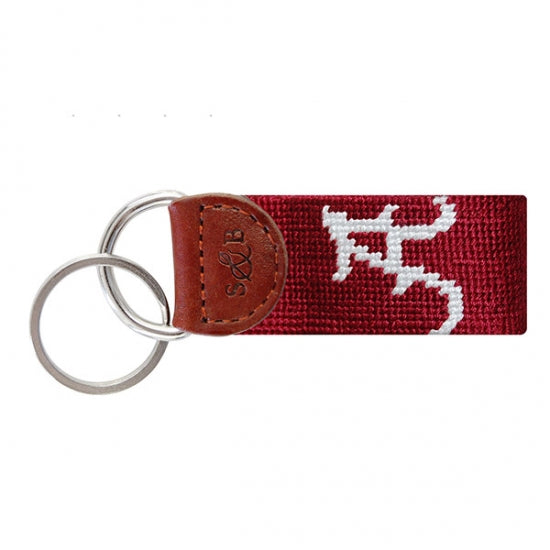 Alabama (Garnet) Needlepoint Key Fob