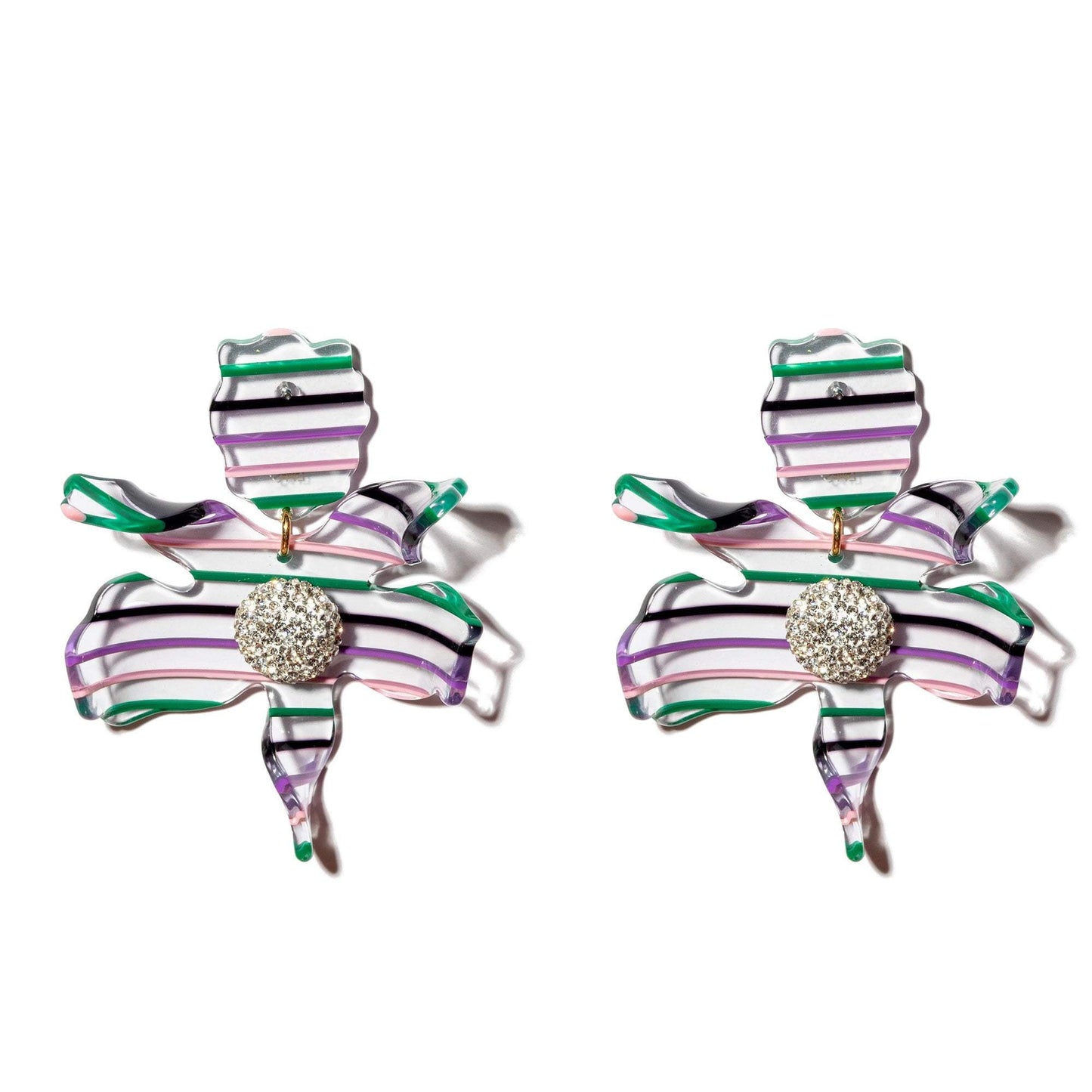 Lele Sadoughi - Lilac Sunset Crystal Lily Earrings