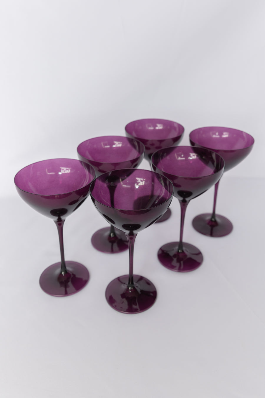 ESTELLE COLORED MARTINI GLASS - SET OF 6 {AMETHYST}