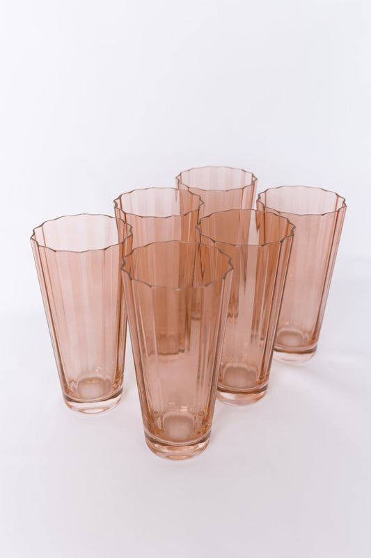 ESTELLE COLORED SUNDAY HIGH BALLS - SET OF 6 {BLUSH PINK}