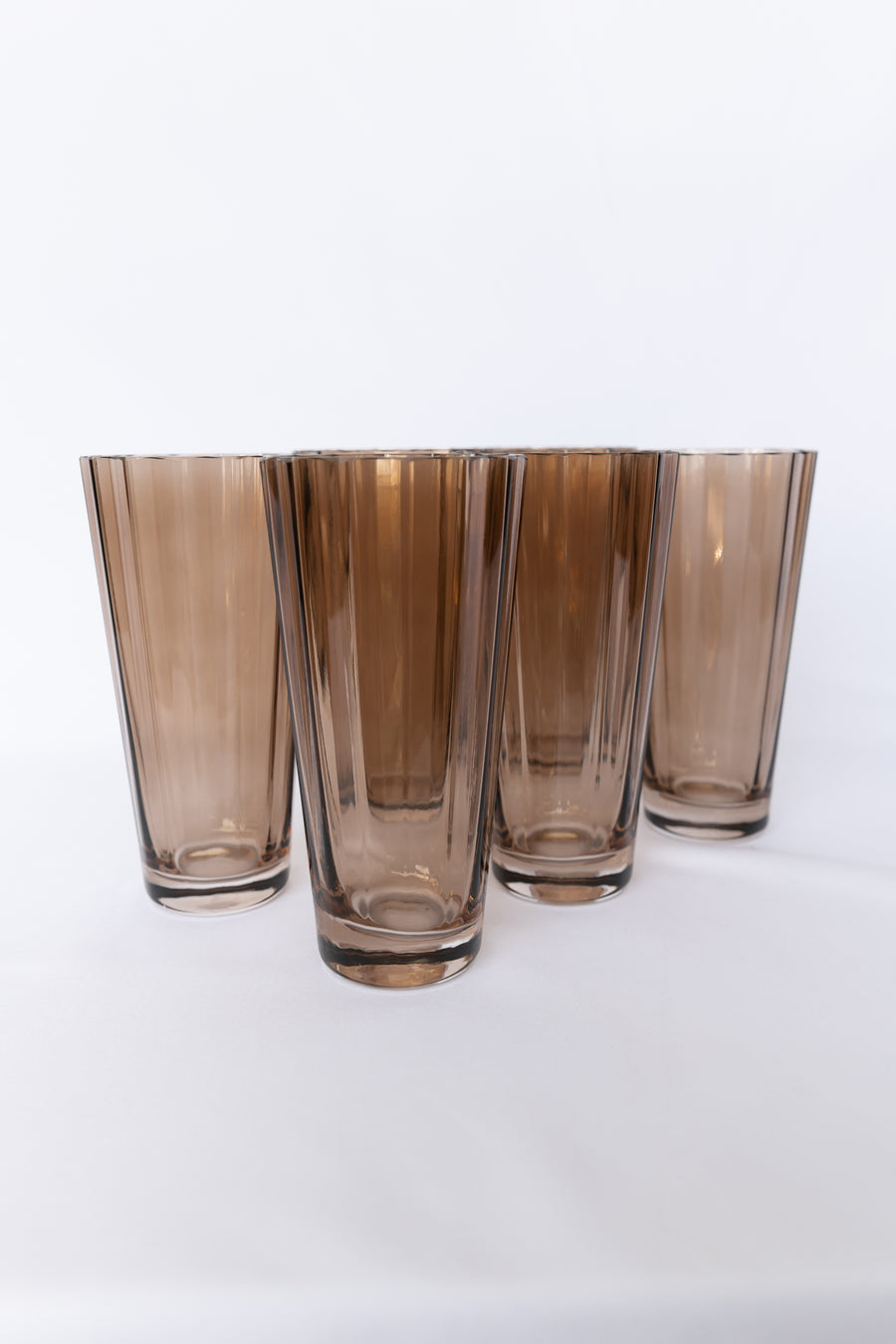 ESTELLE COLORED SUNDAY HIGH BALLS - SET OF 6 {AMBER SMOKE}