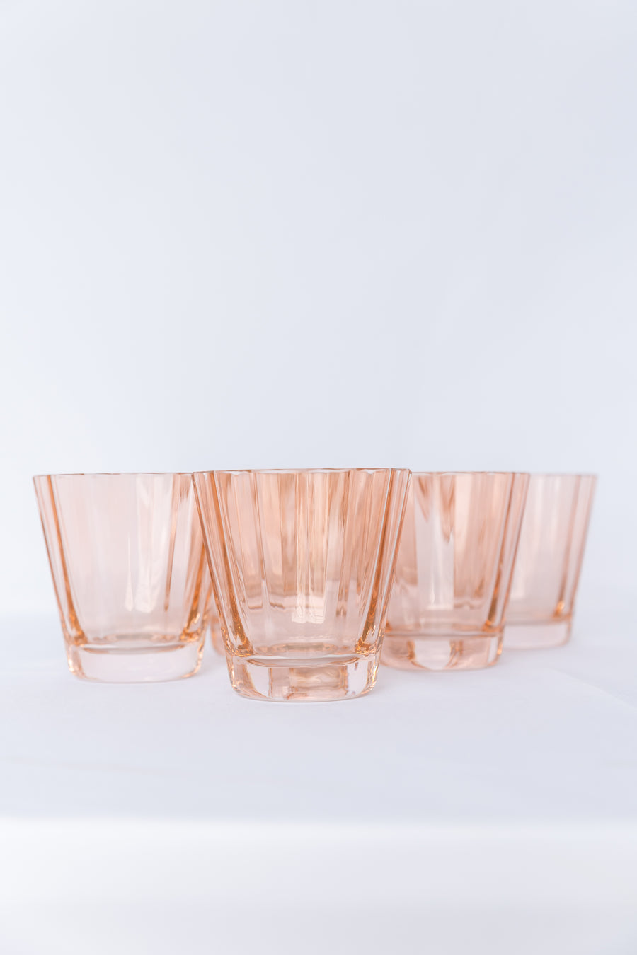 ESTELLE COLORED SUNDAY LOW BALLS - SET OF 6 {BLUSH PINK}