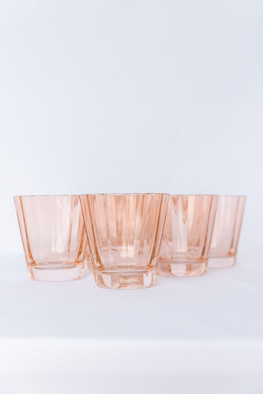 ESTELLE COLORED SUNDAY LOW BALLS - SET OF 6 {BLUSH PINK}