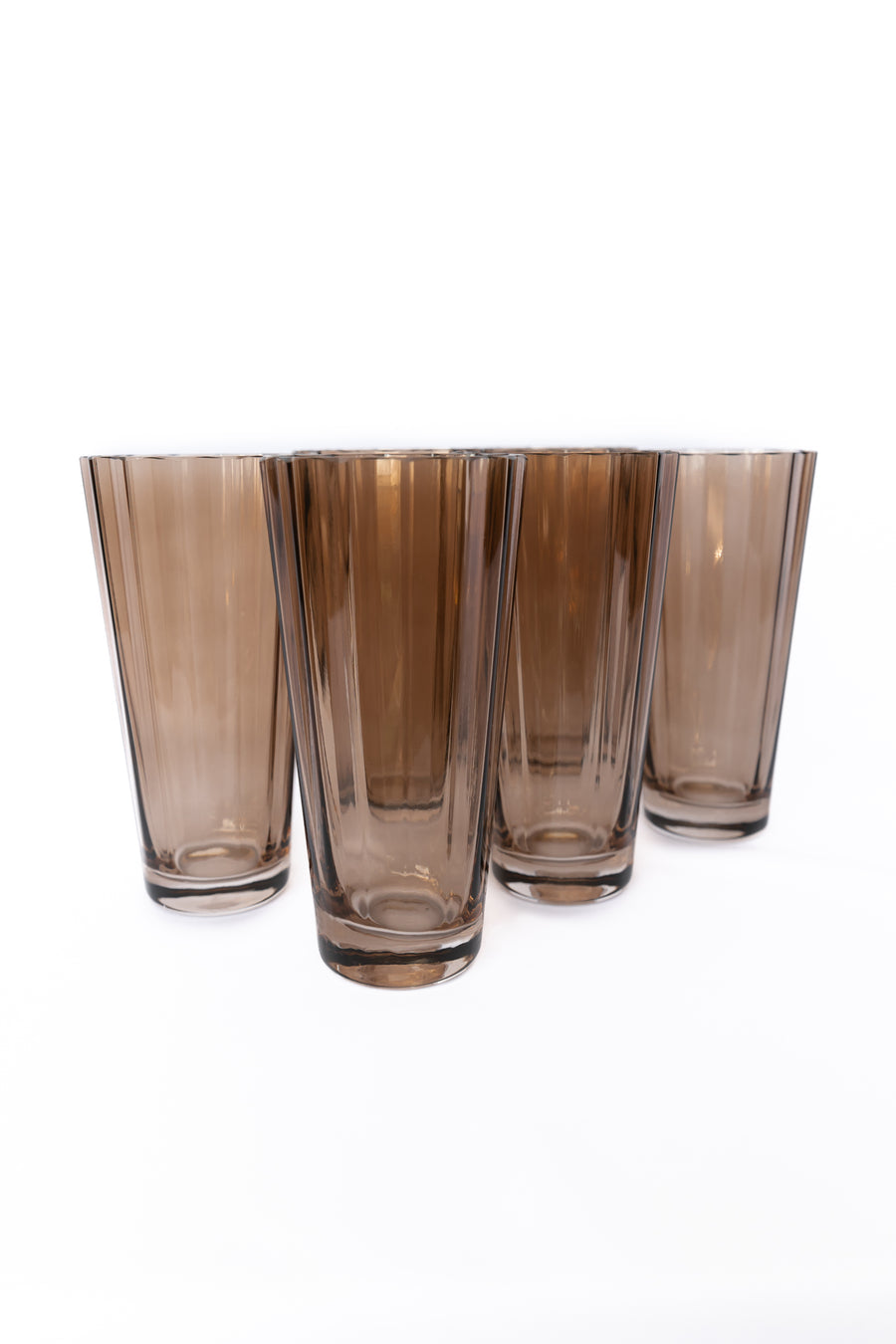 ESTELLE COLORED SUNDAY HIGH BALLS - SET OF 6 {AMBER SMOKE}