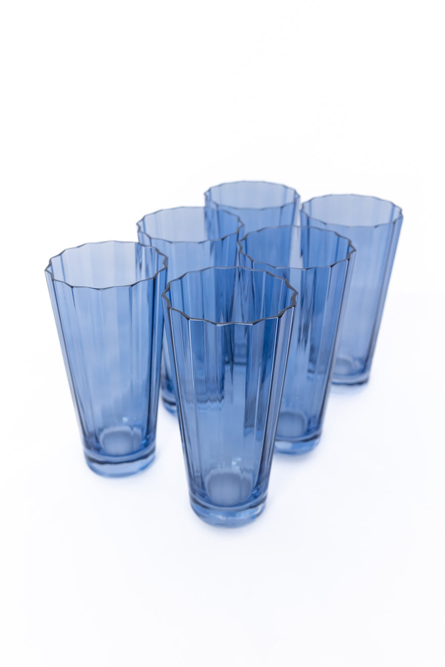 ESTELLE COLORED SUNDAY HIGH BALLS - SET OF 6 {COBALT BLUE}