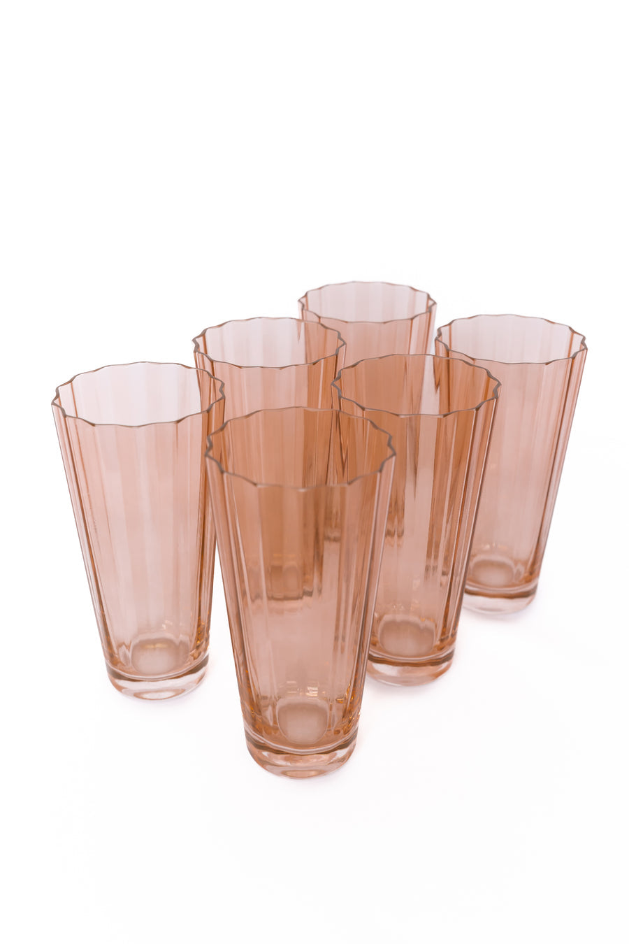 ESTELLE COLORED SUNDAY HIGH BALLS - SET OF 6 {BLUSH PINK}