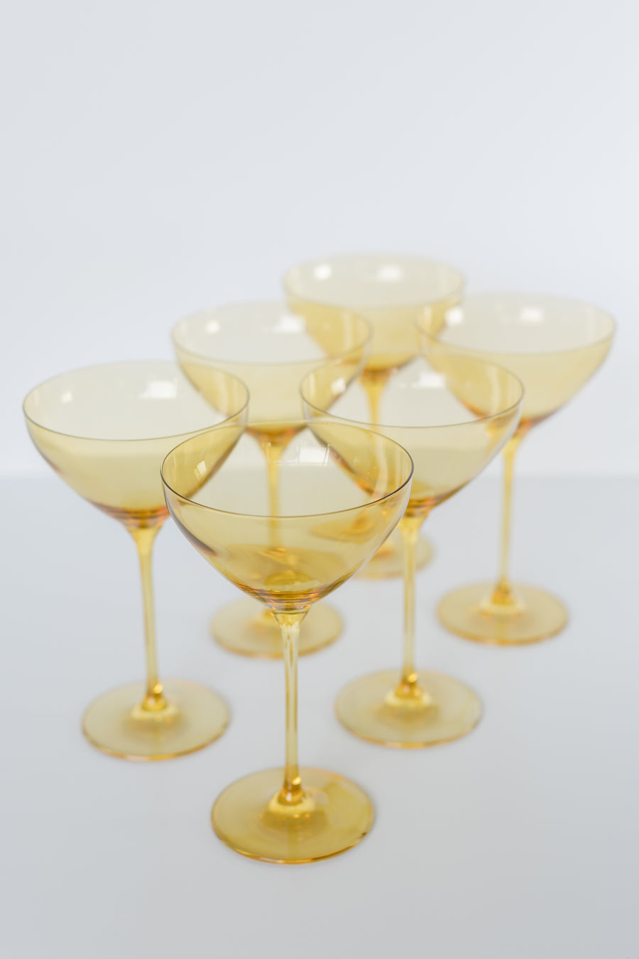 ESTELLE COLORED MARTINI GLASS - SET OF 6 {YELLOW}