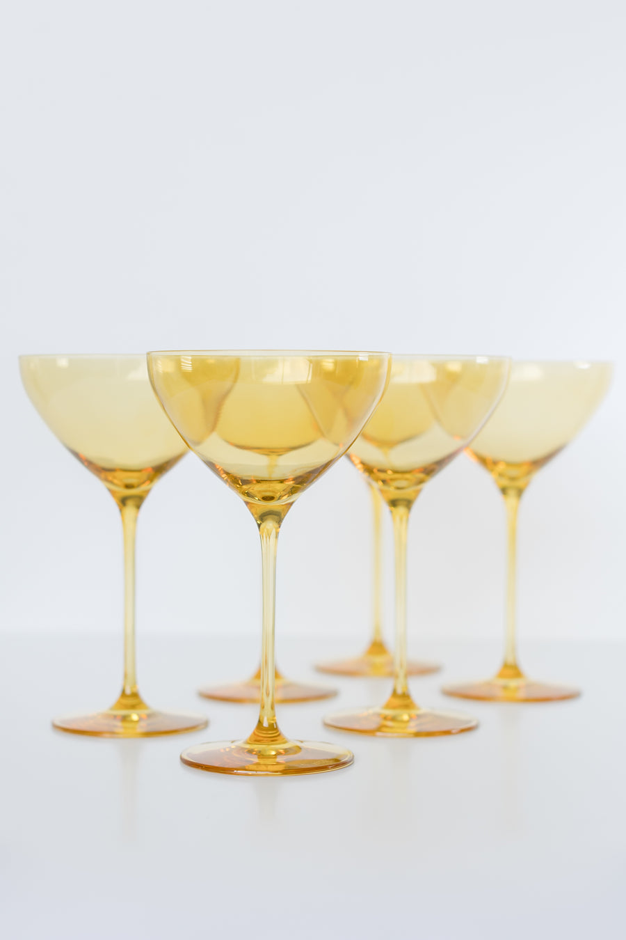 ESTELLE COLORED MARTINI GLASS - SET OF 6 {YELLOW}