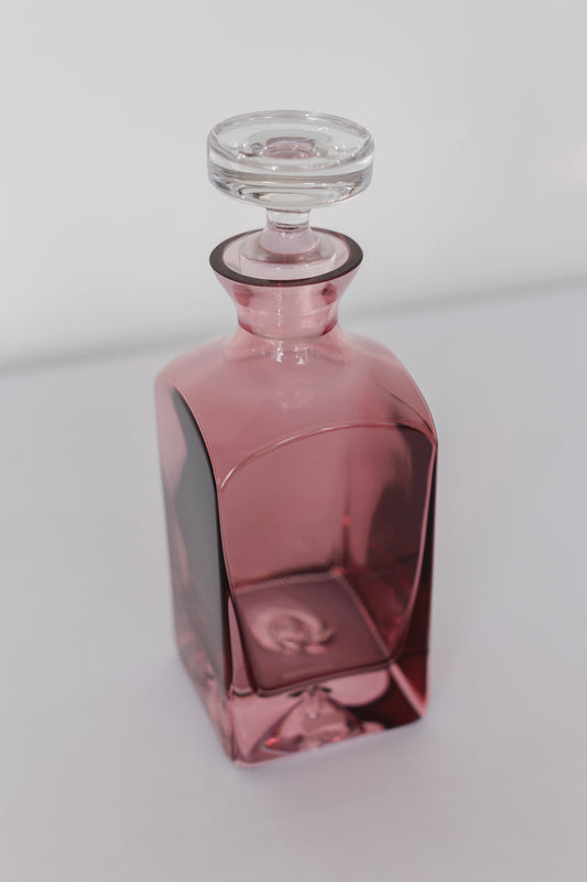 ESTELLE COLORED DECANTER - HERITAGE {ROSE}