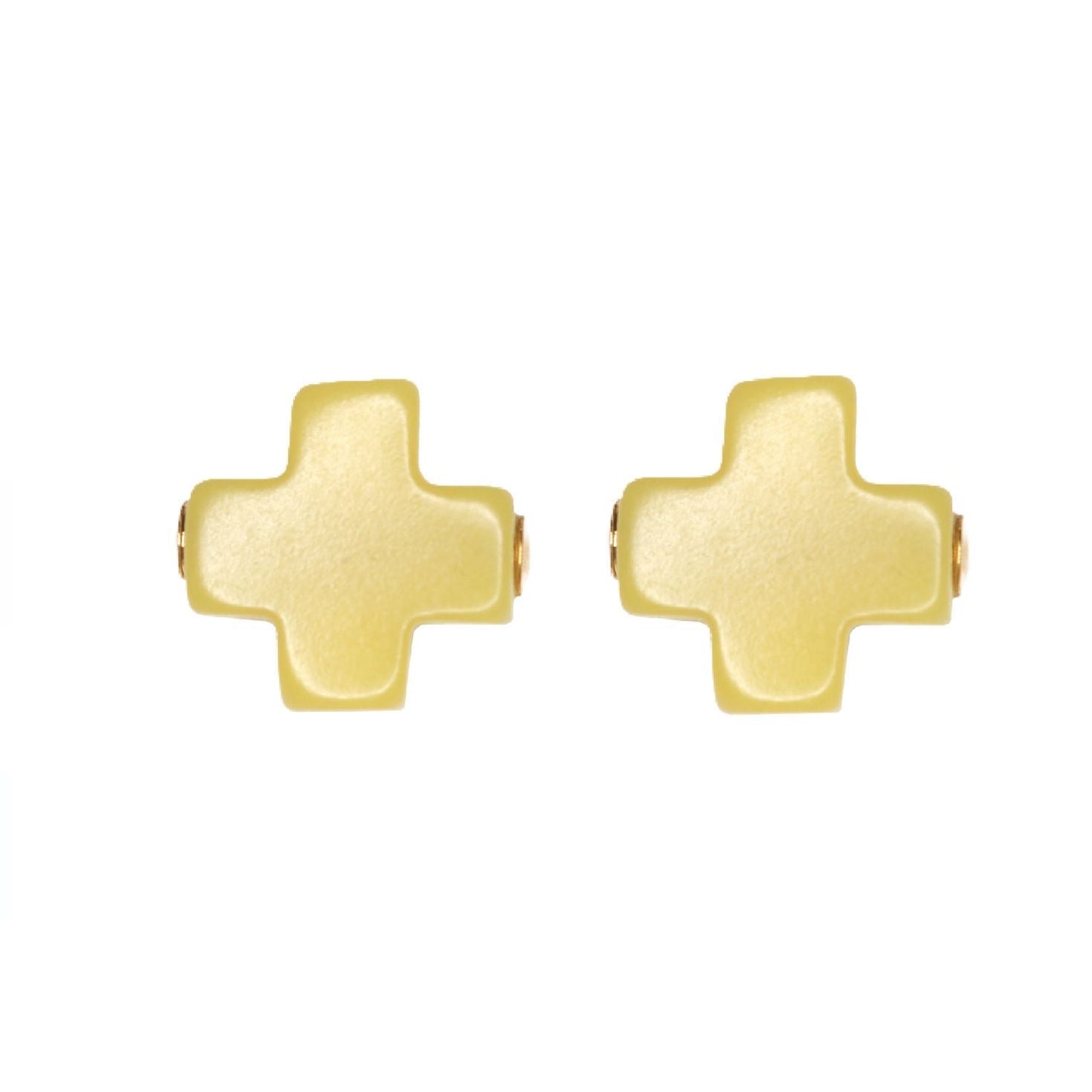 Signature Cross Studs - Canary