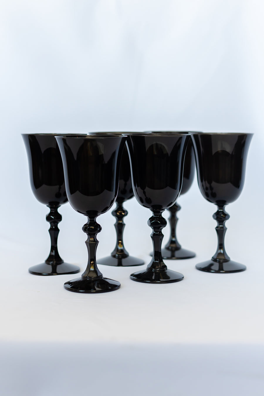 ESTELLE COLORED REGAL GOBLET - SET OF 6 {BLACK}