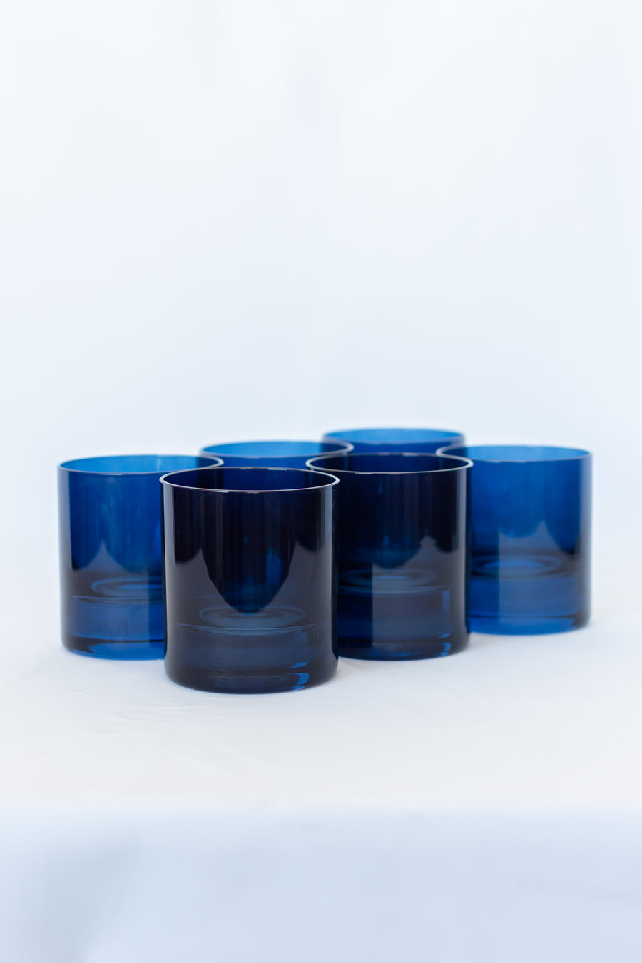 ESTELLE COLORED ROCKS GLASS - SET OF 6 {MIDNIGHT BLUE}