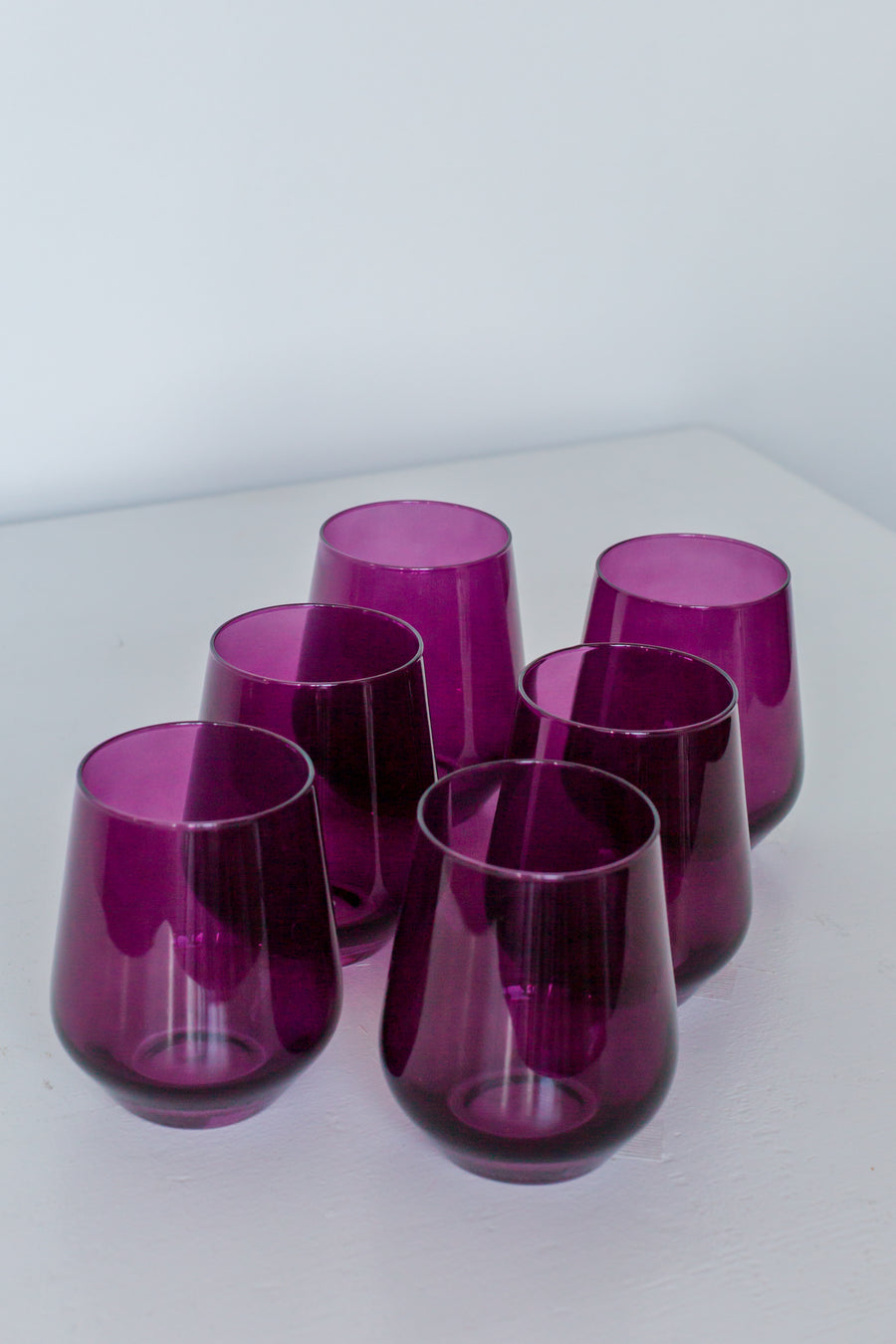 ESTELLE COLORED WINE STEMLESS - SET OF 6 {AMETHYST}