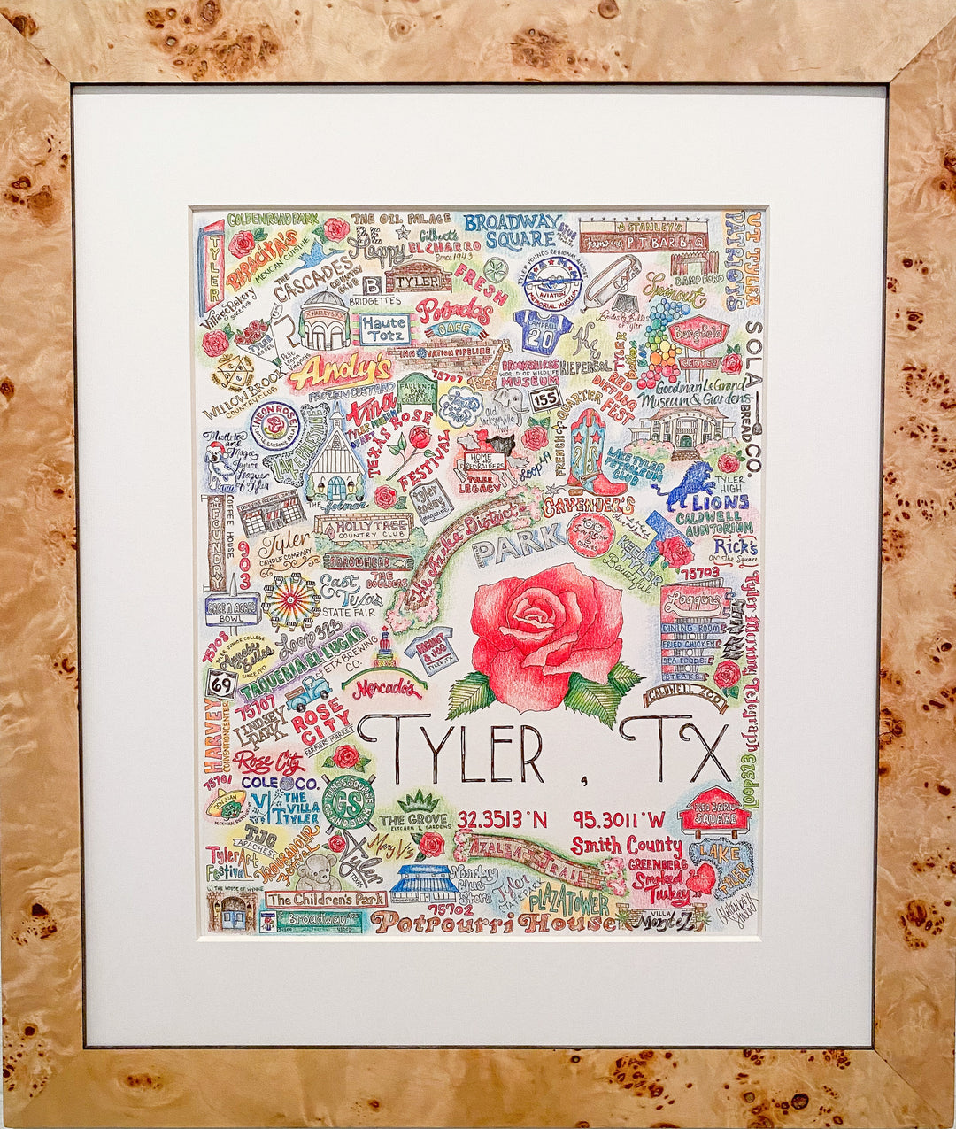 GLITTERBOXX - Hometown Print - Tyler, TX Rose City - Spinout