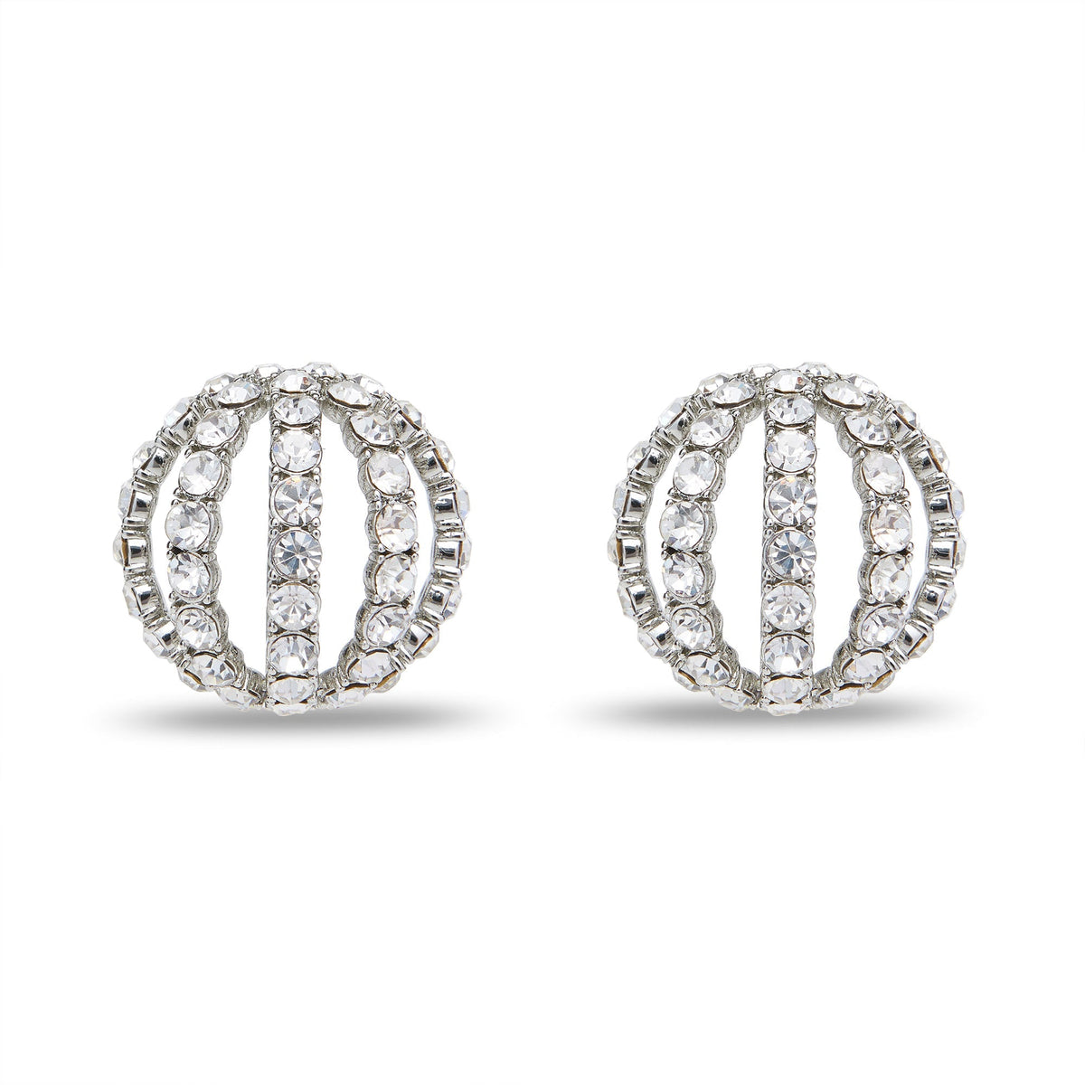 Lele Sadoughi - Crystal Disco Birdcage Stud Earrings