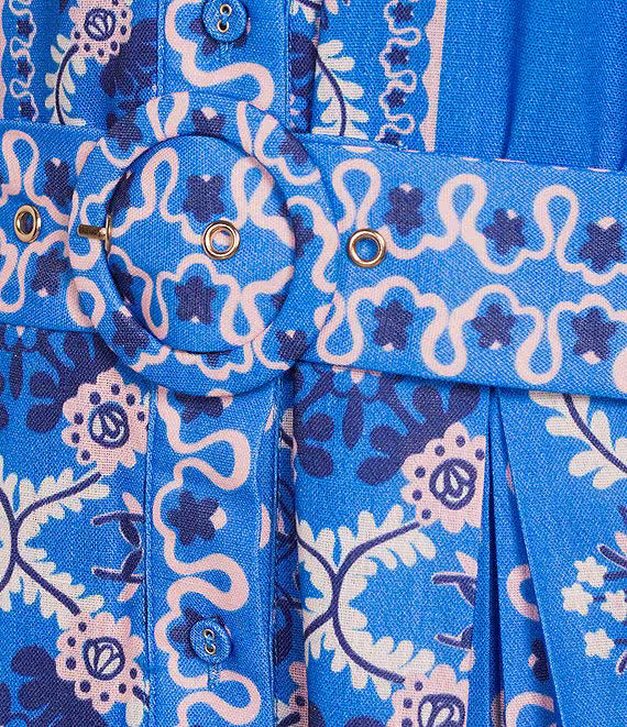 Leena Printed Halter Maxi Dress - Blue Multi