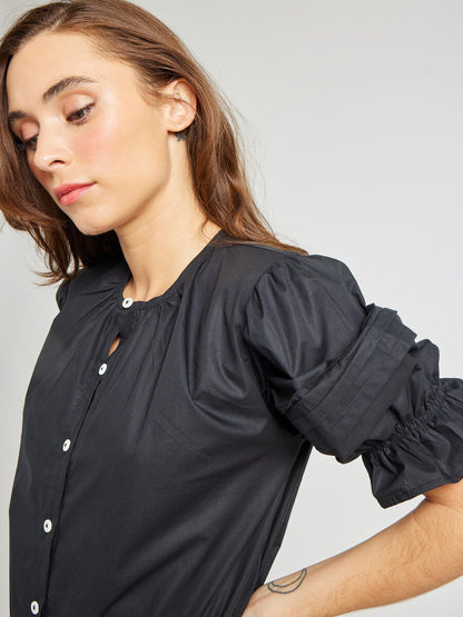 MILLE - Fayette Top - Black Poplin