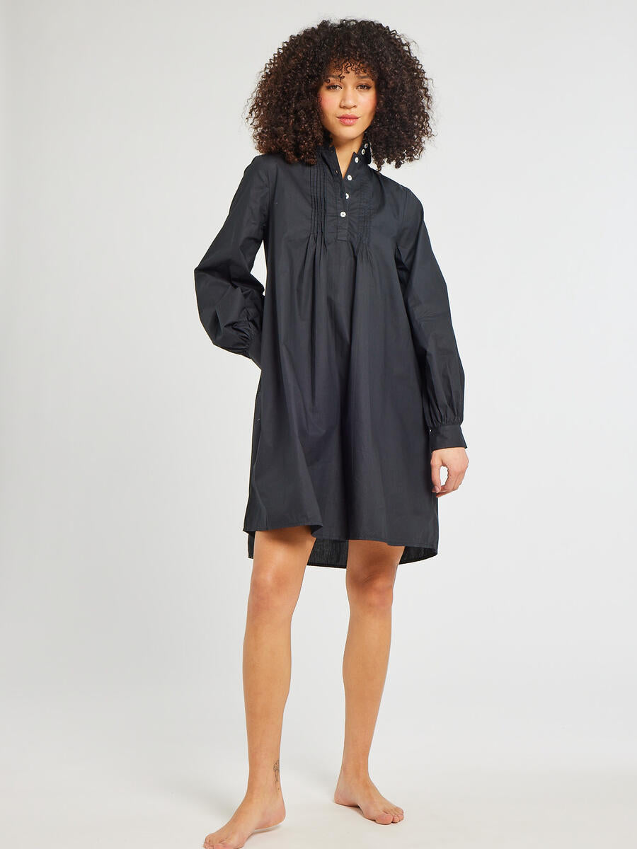 MILLE - Bonnie Dress - Black Poplin