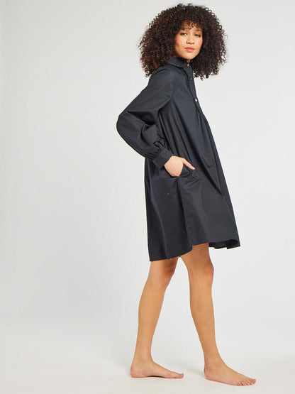 MILLE - Bonnie Dress - Black Poplin