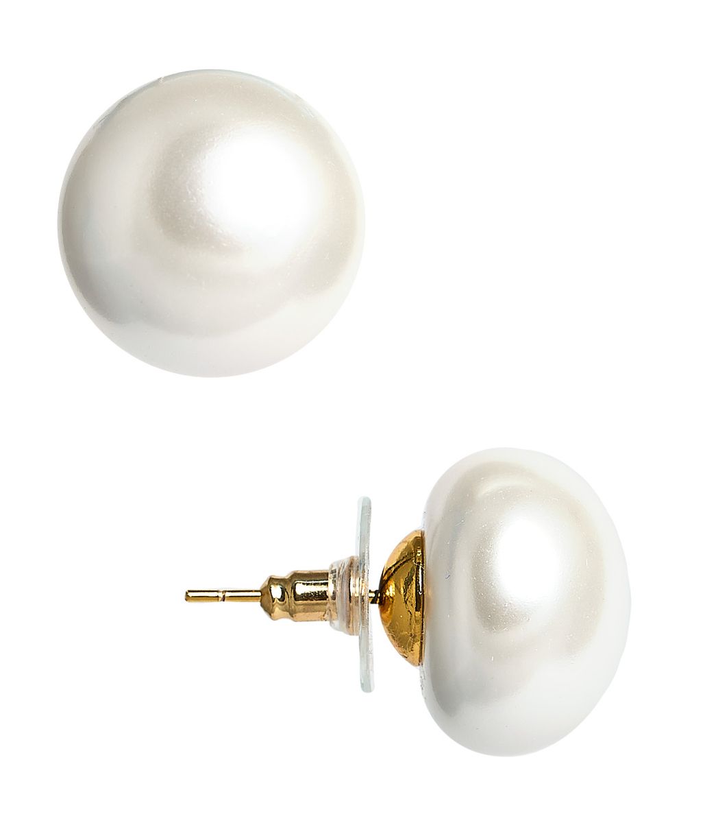 Lisi Lerch - Barrett Flat Pearl Studs - 18mm