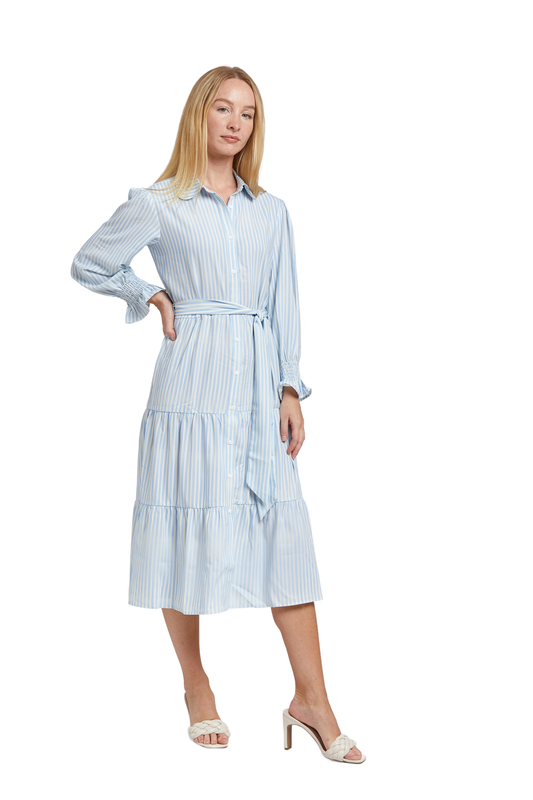 TAYLOR TILLMAN - Alice Dress - Blue Stripe