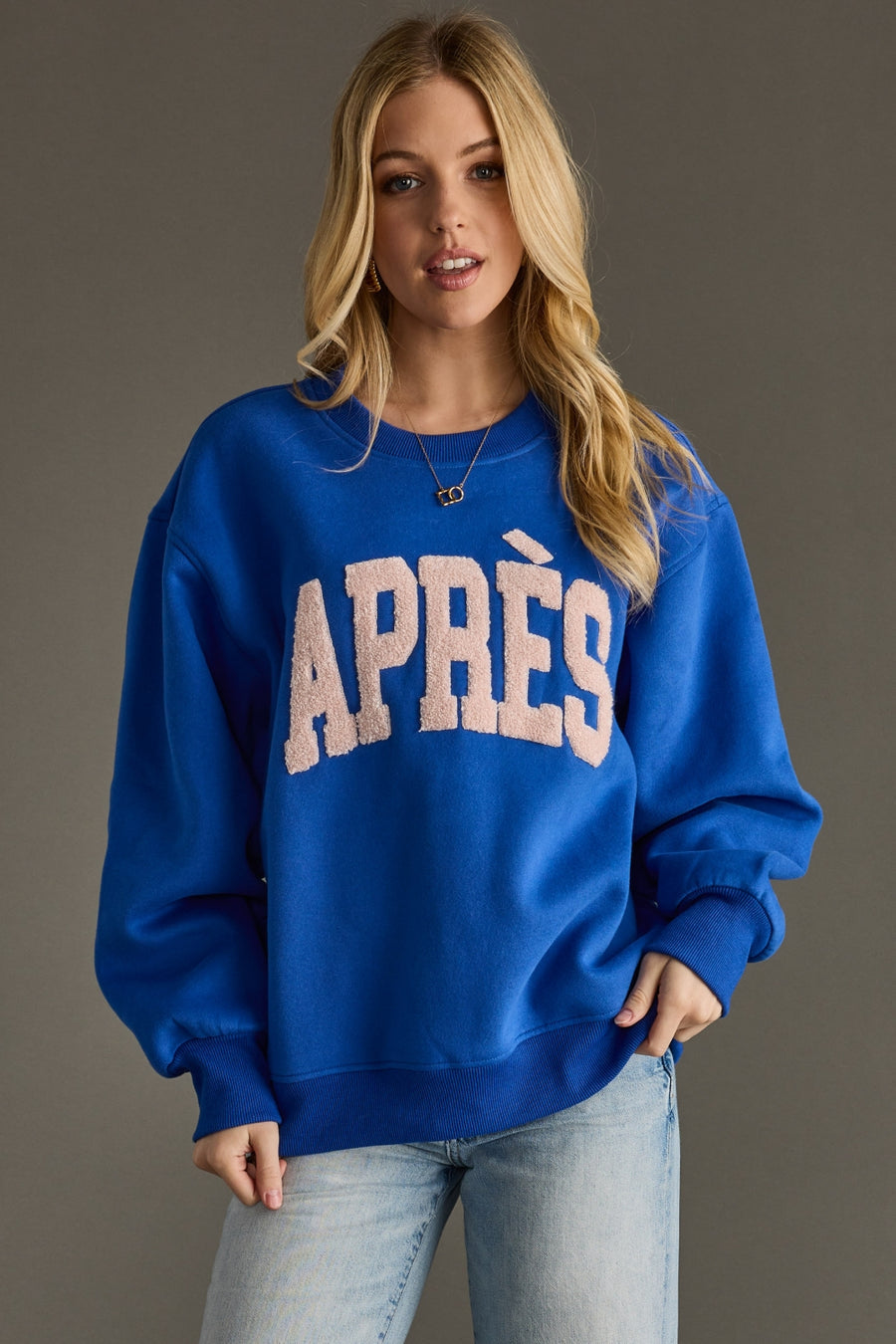 Apres Sweatshirt - Blue & Pink