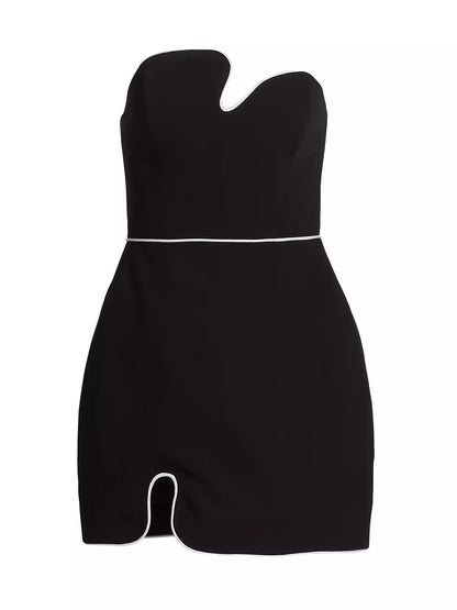 Amanda Uprichard - Strapless Puzzle Piped Minidress