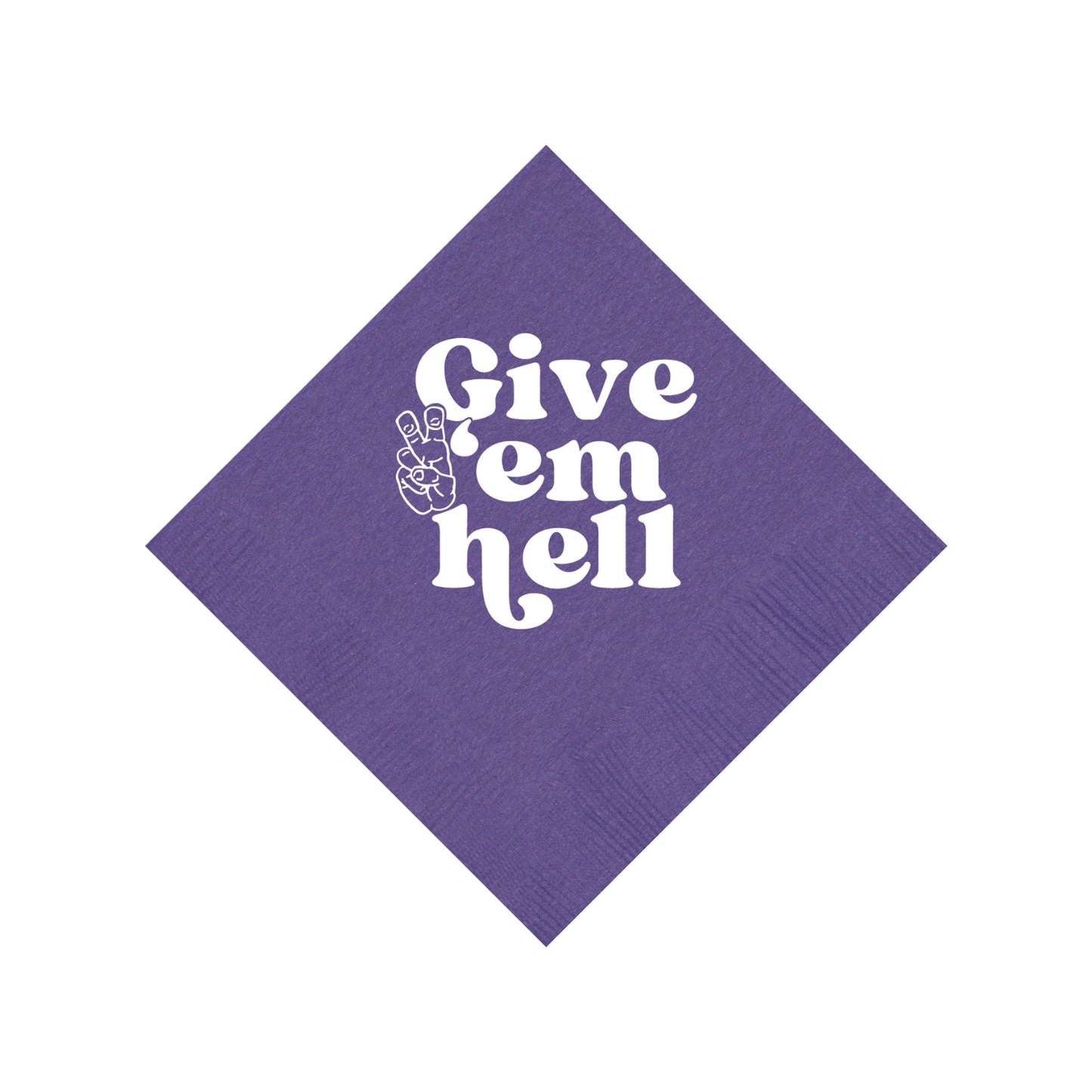 TCU Cocktail Napkins - Purple