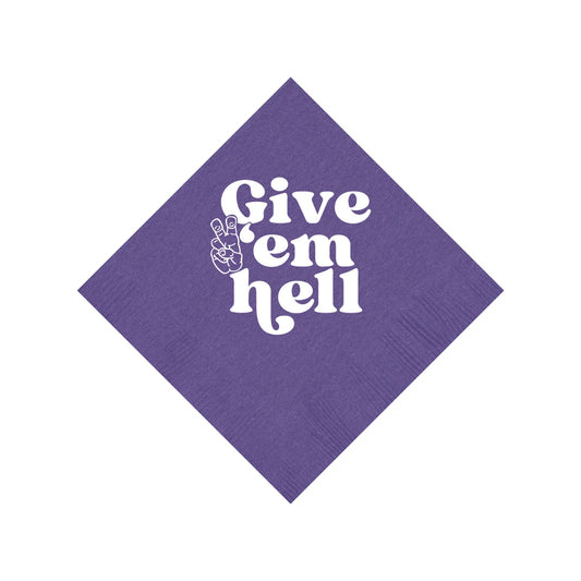 TCU Cocktail Napkins - Purple