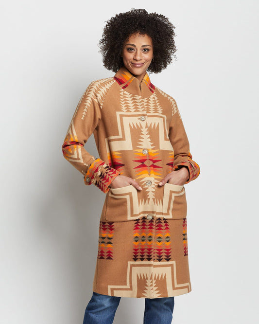 PENDLETON - Harding Archive Blanket Coat - Tan Harding