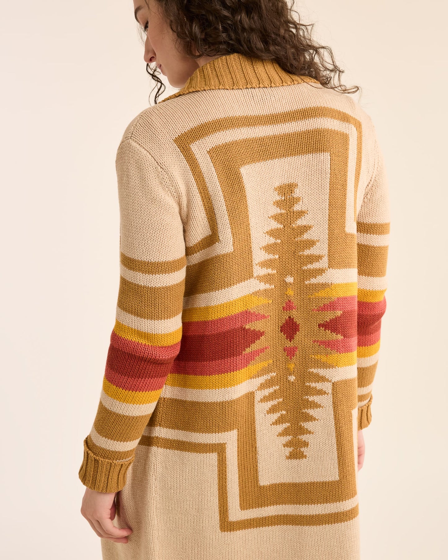 PENDLETON - Harding Open Front Cardigan - Sandshell Multi