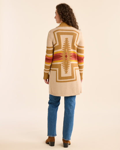 PENDLETON - Harding Open Front Cardigan - Sandshell Multi