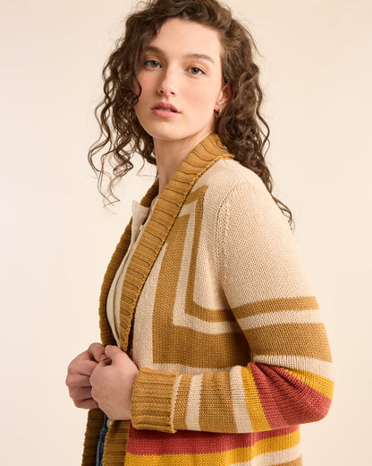 PENDLETON - Harding Open Front Cardigan - Sandshell Multi