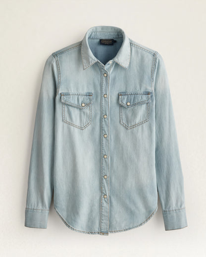 PENDLETON - Chambray Gambler Shirt - Light Blue